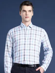 Hancock Men Slim Fit Checked Formal Shirt