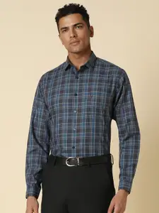 Allen Solly Slim Fit Tartan Checks Cotton Checked Formal Shirt