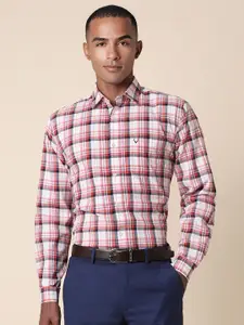Allen Solly Slim Fit Spread Collar Checked Cotton Formal Shirt