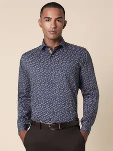 Allen Solly Men Slim Fit Spread Collar Floral Printed Cotton Formal Shirt