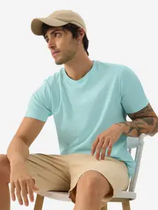 The Souled Store Round Neck Short Sleeves Supima Cotton Casual T-shirt