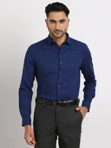 Turtle Classic Slim Fit Striped Cotton Formal Shirt