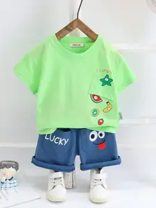 INCLUD Boys Conversational Printed T-shirt With Shorts