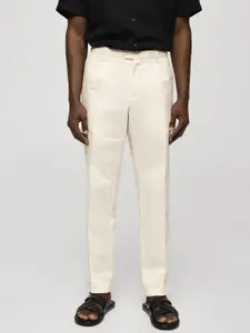 MANGO MAN Cotton Linen Trousers