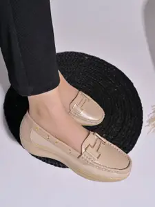 Shoetopia Girls Round Toe Heeled Loafers