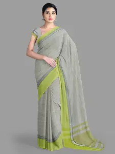 The Chennai Silks Woven Design Pure Cotton Narayan Peth Saree With Blouse piece
