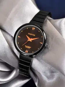 Sandy D Carter Women Embellished Dial & Bracelet Style Straps Analogue Watch SDC24-70-BK