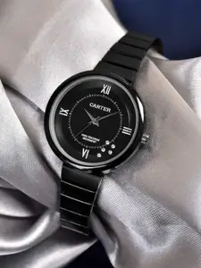 Sandy D Carter Women Embellished Dial & Bracelet Style Straps Analogue Watch SDC24-64-BK