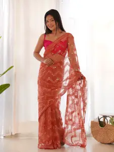 Chandbaali Embellished Sequinned Net Saree