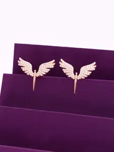 KAI JEWEL 925 Sterling Silver Rhodium-Plated Cubic Zirconia Studded Studs Earrings