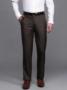 Louis Philippe Men Textured Formal Trousers