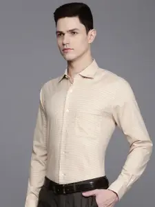 Louis Philippe Pure Cotton Classic Fit Checked Formal Shirt