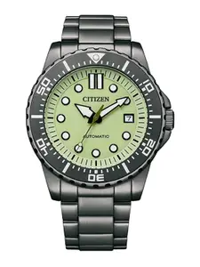 Citizen Men Embellished Dial & Bracelet Style Straps Analogue Watch NJ0177-84X