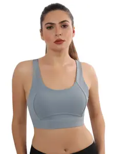 Bella Voste Anti Odour Full Coverage Seamless Lightly Padded Workout Bra-Moisture Wicking