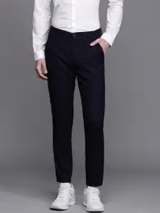 Louis Philippe Ath.Work Men Comfort Tapered Fit Smart Casual Trousers