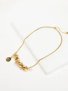 WHITE LIES Gold-Plated Stainless Steel Chunky Link Necklace