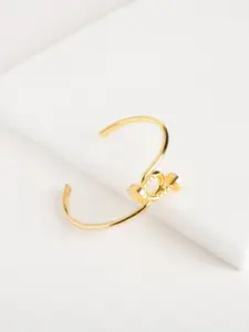 WHITE LIES Women Gold-Plated Cuff Bracelet