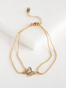 WHITE LIES Gold-Plated Anklet