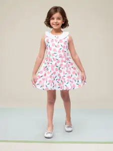 Toonyport Girls Conversational Printed Cotton A-Line Dress