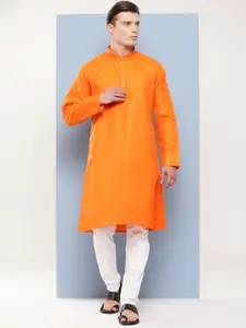 BAESD Mandarin Collar Regular Cotton Straight Kurta