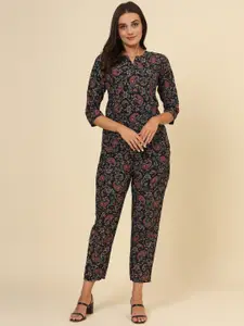 Modestouze Attires Floral Printed Top And Trousers Co-Ords