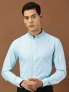 INVICTUS Slim Fit Mandarin Collar Long Sleeves Cotton Formal Shirt