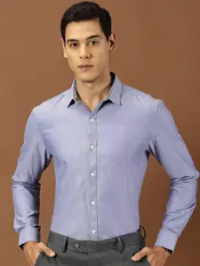 INVICTUS Original Slim Fit Spread Collar Oxford Weave Cotton  Formal Shirt