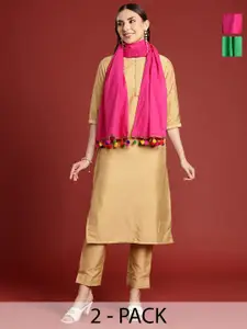 Anouk Pack Of 2 Cotton Scarf