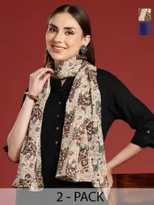 Anouk Pack Of 2 Printed Cotton Scarf