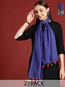 Anouk Pack Of 2 Printed Cotton Scarf