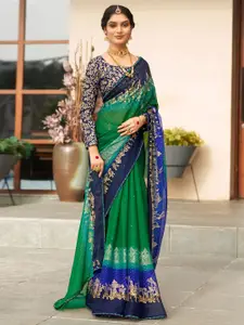Saree mall Ethnic Motifs Sequinned Poly Chiffon Sarees