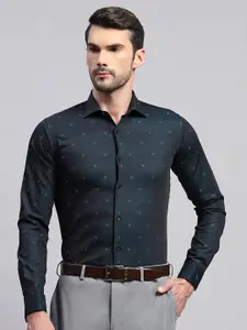 Monte Carlo Comfort Opaque Geometric Printed Cotton Casual Shirt