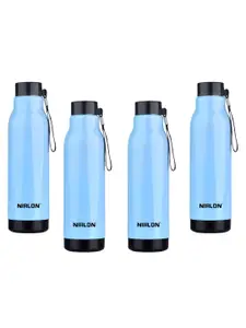 NIRLON Blue 4 Pieces Stainless Steel Solid Water Bottle 480 ml