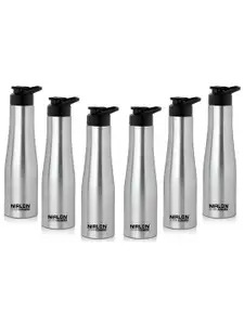 NIRLON Silver-Toned 6 Pieces Stainless Steel Solid Water Bottle 1L