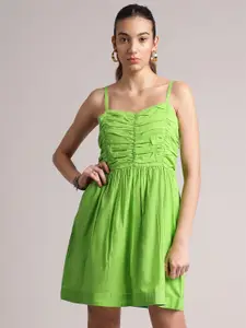 Zaccai Women's Cotton Solid Fit & Flare Mini Dress