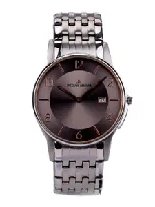 Jacques Lemans Men Printed Dial & Stainless Steel Bracelet Style Straps Analogue Watch 1-1781YZZ