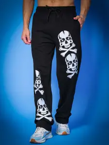 WEARDUDS Men Printed Relaxed-Fit Pure Cotton Joggers