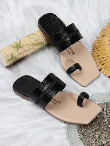 Anouk Textured One Toe Flats