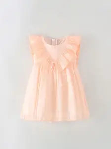 StyleCast Orange Sleeveless Cotton Fit and Flare Maxi Dress