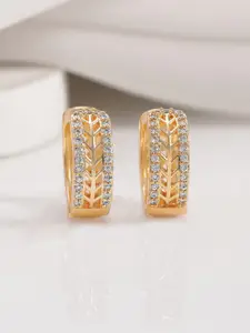 Rubans Gold-Plated Geometric Studs Earrings