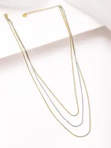 Rubans Voguish Gold-Plated Layered Necklace