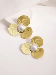 Rubans Voguish 18KT Gold Plated Stainless Steel Tarnish Free Demi-Fine Stud Earrings