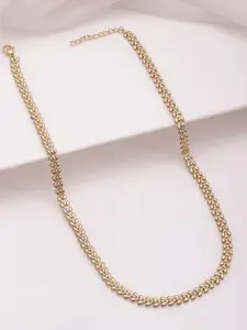Rubans Voguish Gold-Plated Necklace