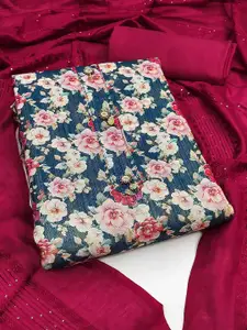 Peachmode Floral Printed Unstitched Dress Material