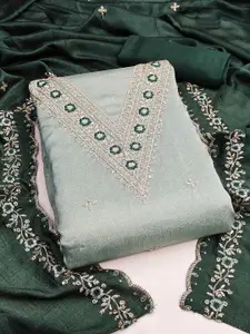 Peachmode Floral Embroidered Unstitched Dress Material