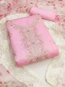 Peachmode Embroidered Unstitched Dress Material