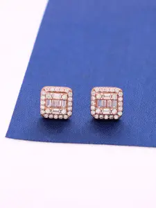 KAI JEWEL 925 Sterling Silver Rhodium-Plated Square Studs