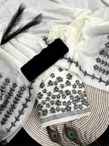 ZARIMO Floral Woven Design Pure Cotton Unstitched Dress Material