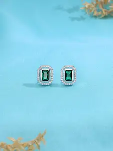 KAI JEWEL 925 Sterling Silver Cubic Zirconia Studded Classic Studs Earrings