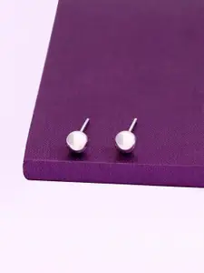 KAI JEWEL 925 Sterling Silver Rhodium-Plated Circular Studs